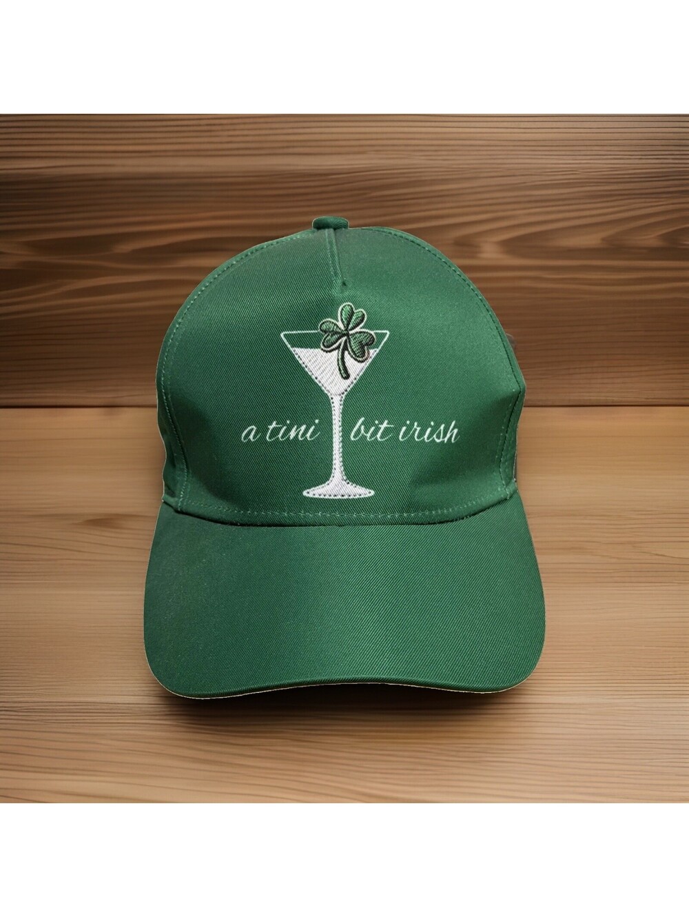A Tini Bit Irish Martiniucky Clover St Patrick’s Day Green Baseball Cap